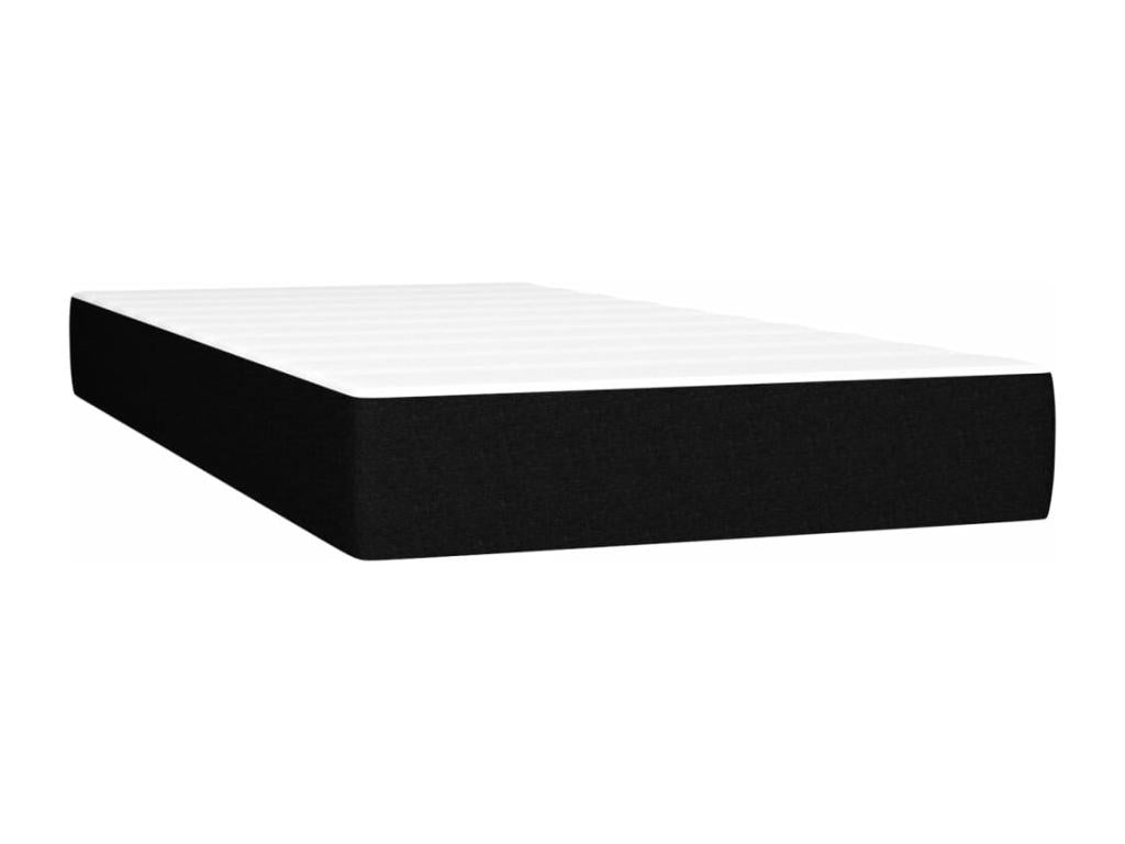 Lit à sommier tapissier et matelas Noir 80x200 cm Tissu OXFS70970