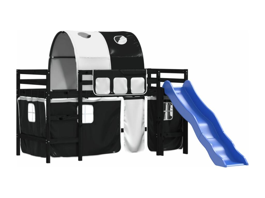 Lit mezzanine enfant avec tunnel sans matelas 90x200 cm KYOG89840