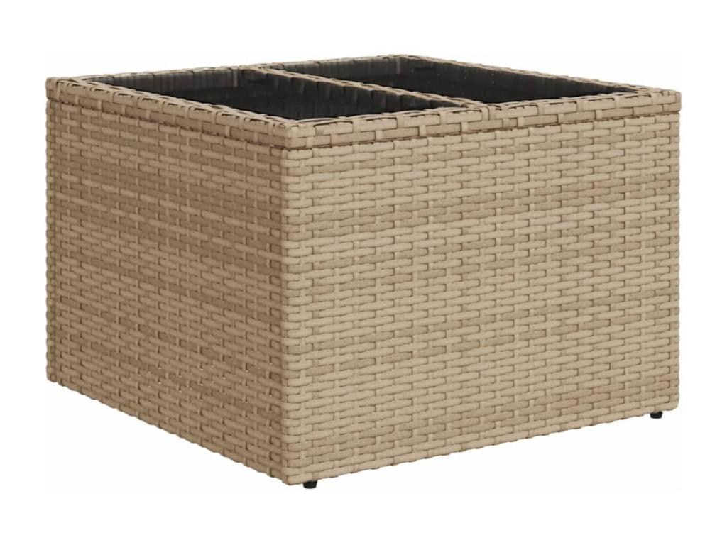 Salon de jardin avec coussins 7 pièces beige résine tressée TSSM47794