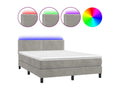 Sommier à Dekonao de lit avec matelas LED Gris clair 140x190 EZNR41886