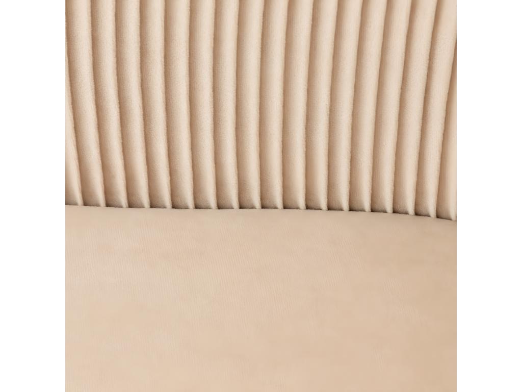 Fauteuil en Velours Beige Dekonao et pieds en métal noir YOGX90447