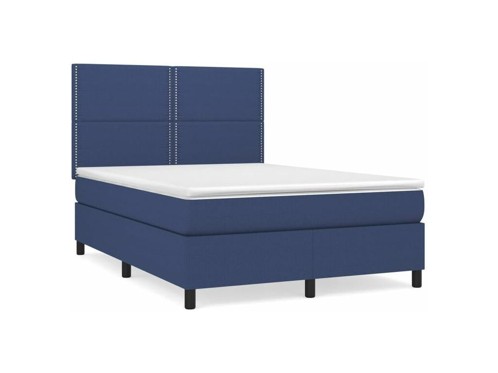 Sommier à Dekonao de lit avec matelas Bleu 140x190 Tissu PMIM95346