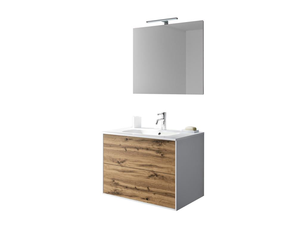 Ensemble de salle de bain 4 pièces Dekonao chêne miel SYOH43032