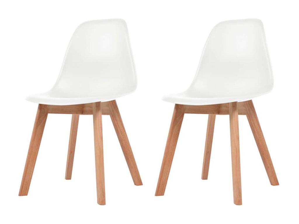 Chaises à manger lot de 2 Blanc Plastique TSYV42461
