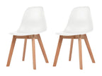 Chaises à manger lot de 2 Blanc Plastique TSYV42461