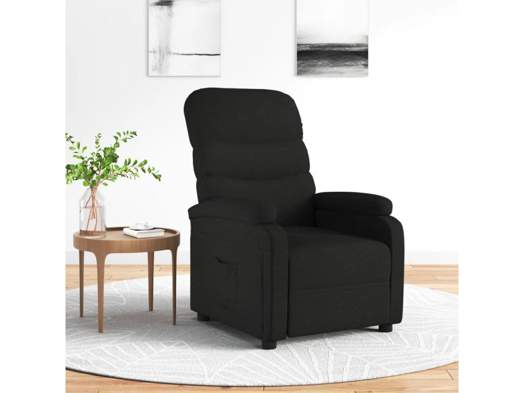 Fauteuil inclinable Noir Tissu MVRE20275