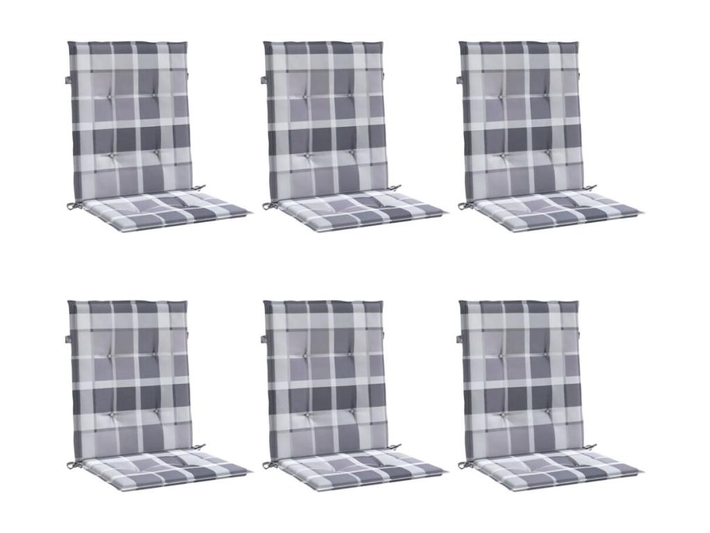 Coussins de chaise de jardin à dossier bas lot de 6 NJYH63295