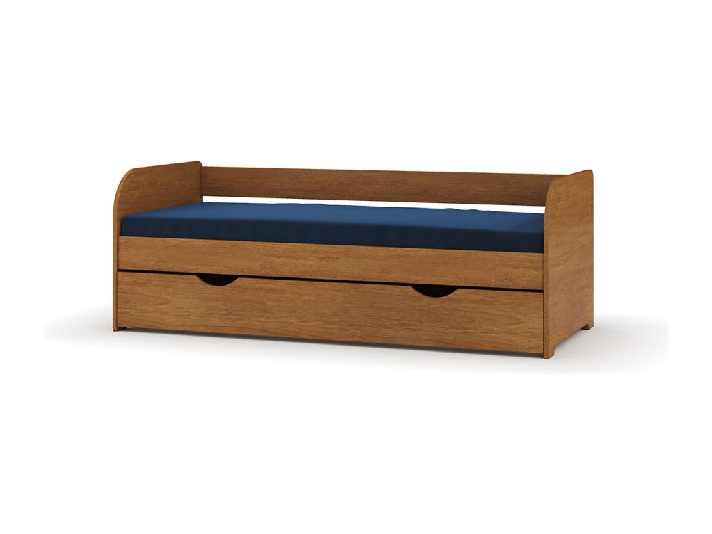 Lit banquette gigogne 80x190 cm bois massif noisette Dekonao OKIX84900