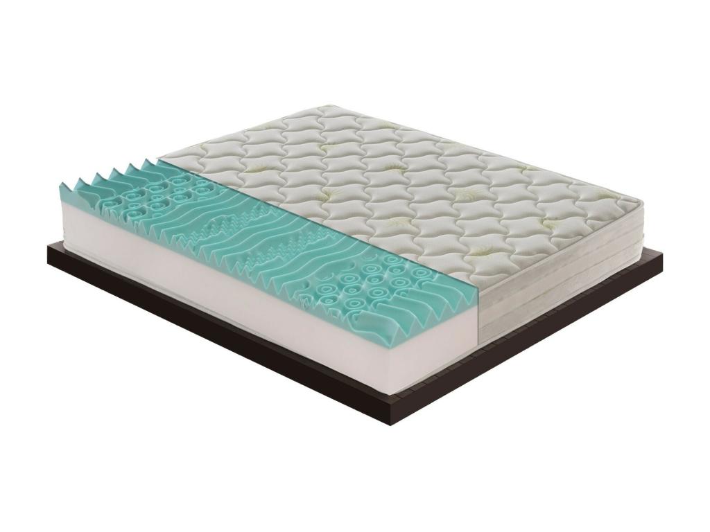 Matelas en mousse à mémoire de forme - 9 zones différentes - Haut 25 cm - Housse amovible en aloès 105x200 cm ZVDI82388