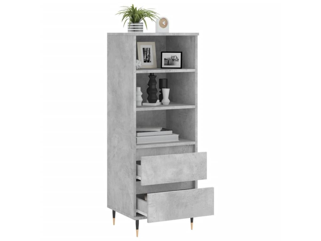 Buffet haut Gris béton 40x36x110 cm Bois d'ingénierie HDUH03646