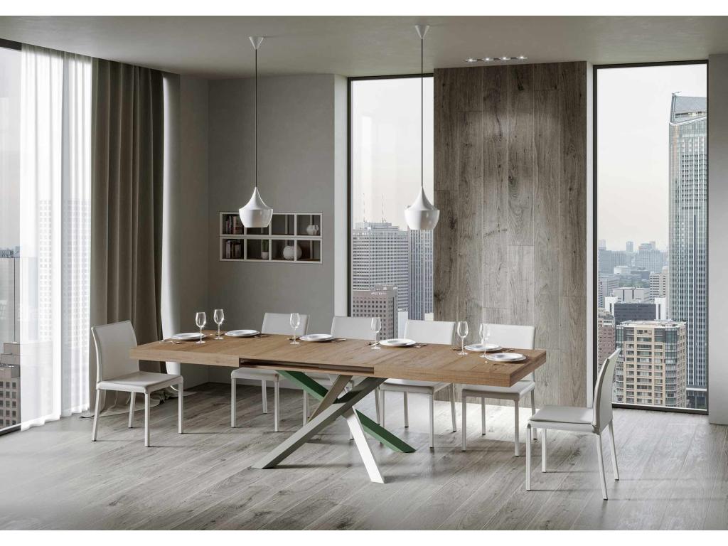 Table extensible 90x180/440 cm Volantis Chêne Nature cadre 4/A NELX21829