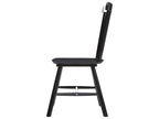 Lot de 2 chaises en bois coloris noir - Longueur 46.5 x Profondeur 52 x Hauteur 87 cm HWHP26496