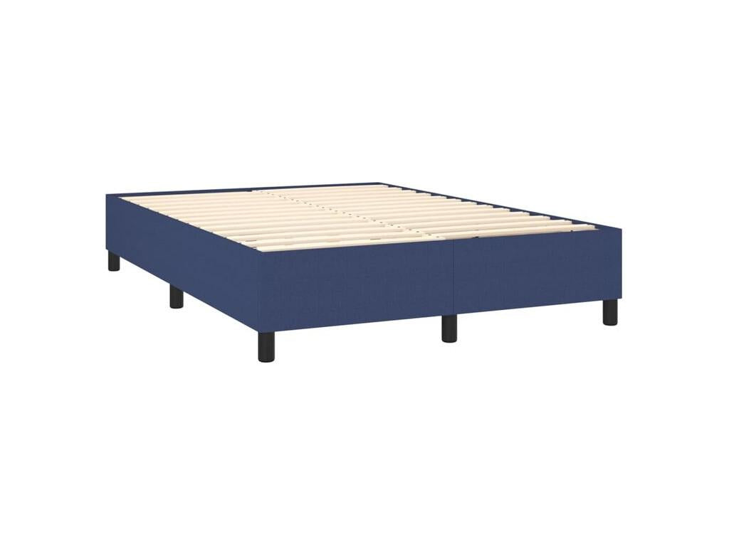 Sommier à Dekonao de lit avec matelas Bleu 140x190 Tissu PMIM95346