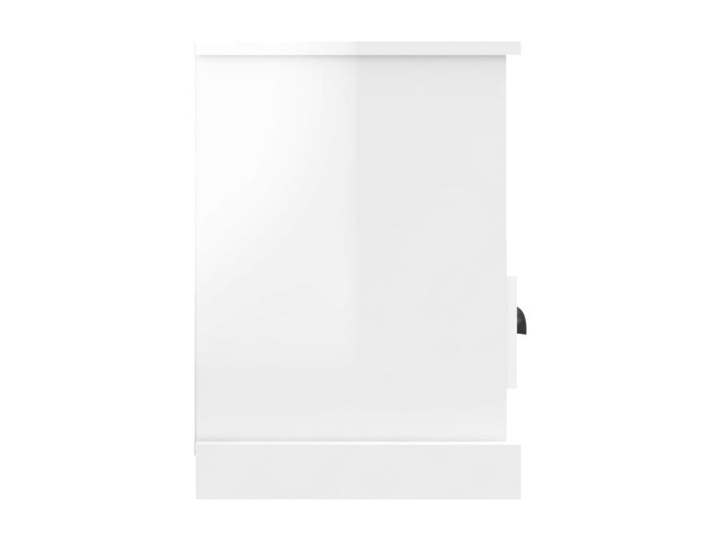 Meuble TV blanc brillant 80x35x50 cm bois d'ingénierie BCSI88719