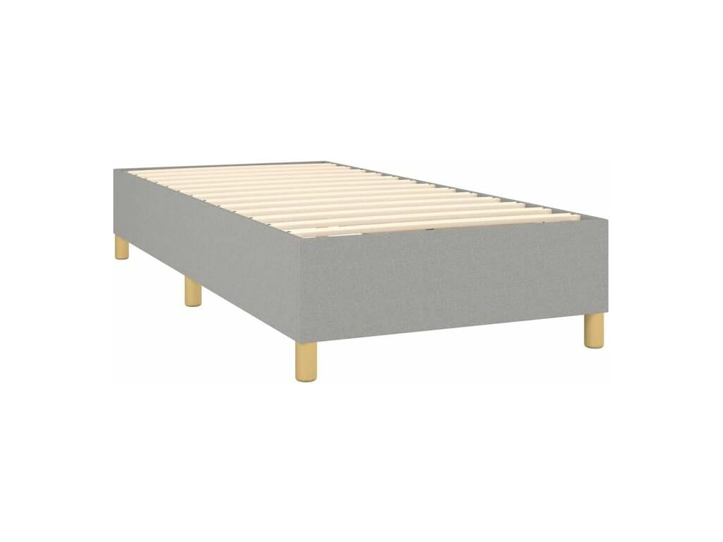 Sommier à Dekonao de lit avec matelas Gris clair 80x200 Tissu JRSV55551