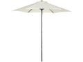 Parasol droit de jardin balcon terrasse grande taille toile polyester 160 g/m² 1,96x2H m mât alu beige CDGA27755