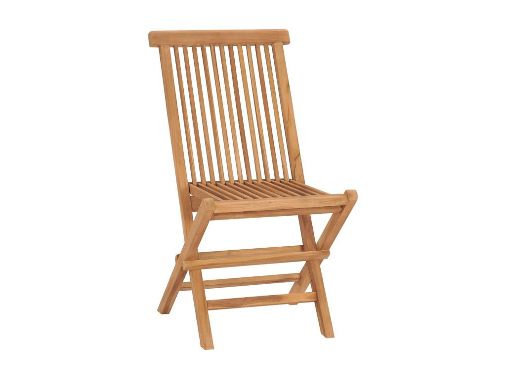 Chaises pliables de jardin lot de 8 Bois de teck solide FCPH42521