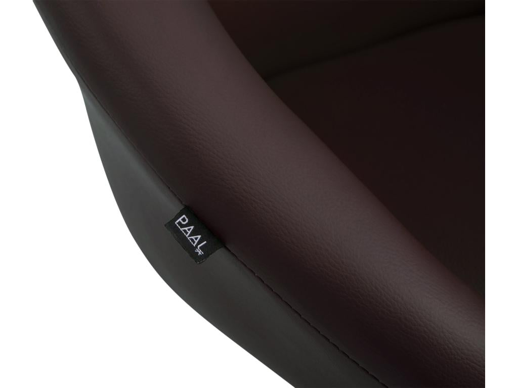 Lot de 2 Tabourets de bar - Similicuir / Métal chromé - Marron - Ligniva V2 UTUW86894