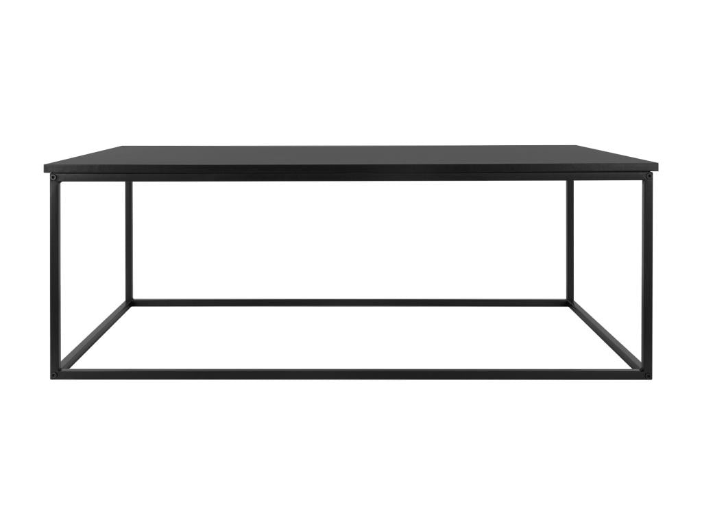 Table basse noir mat rectangulaire style industriel minimaliste métal 110x59 cm ZUYF16836