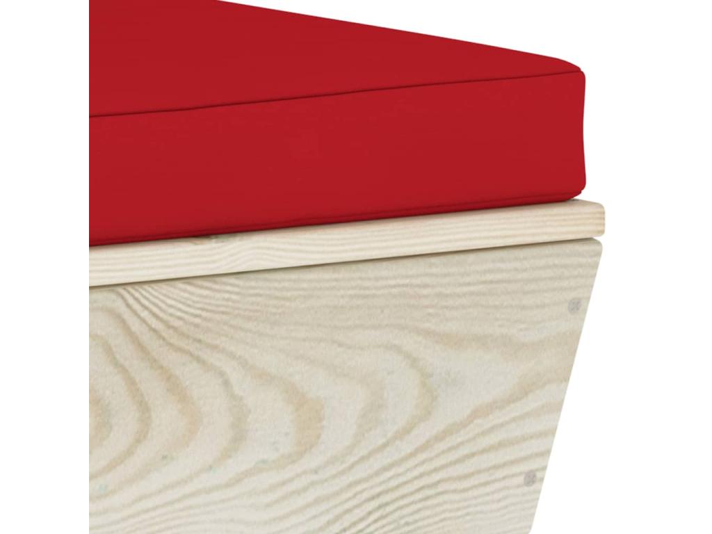 Canapé palette à 3 places de jardin avec coussins Bois d'épicéa 12 SHLO88642