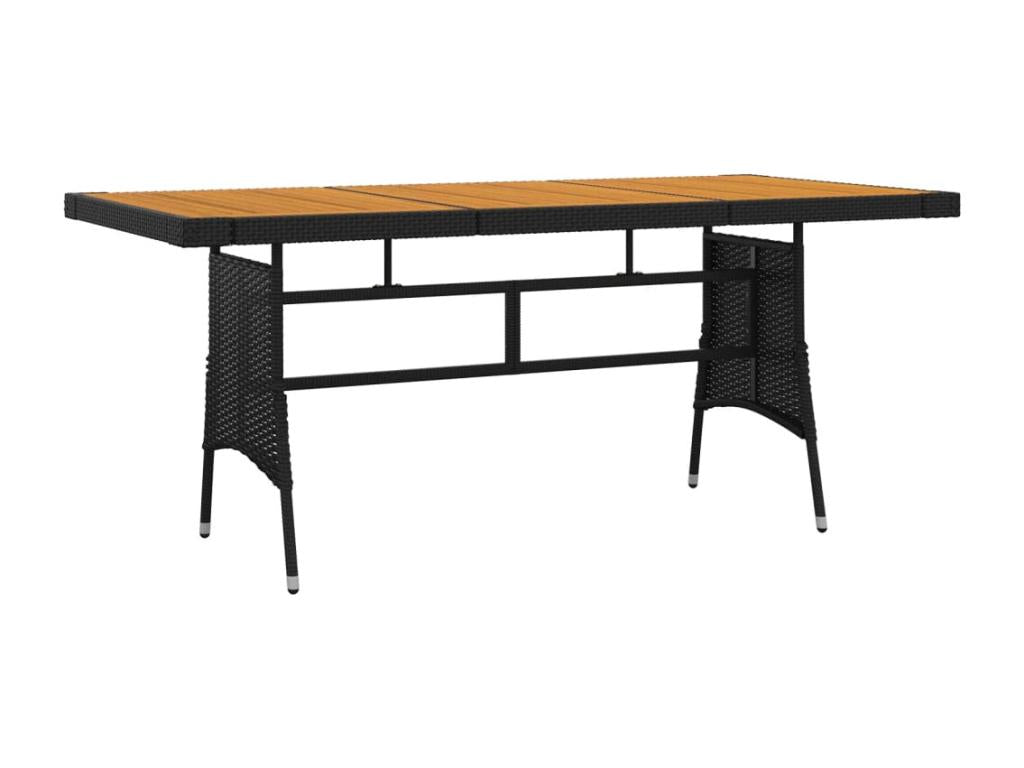 Mobilier à dîner d'extérieur 9 pièces Résine tressée Noir QYSI43272