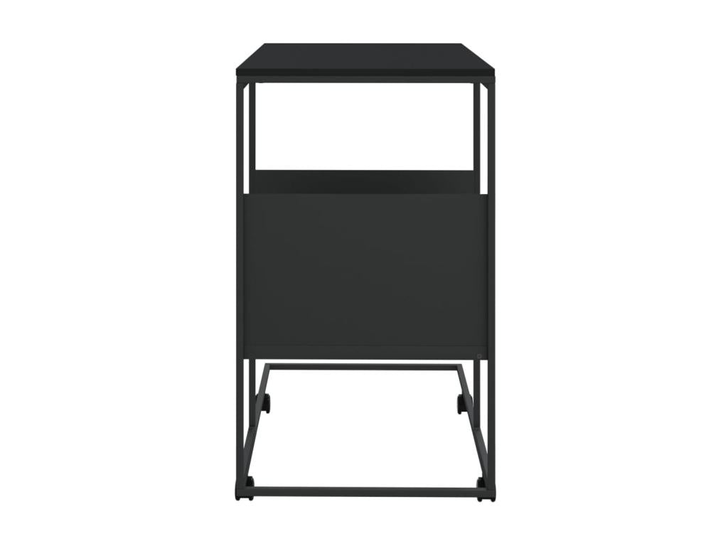 Table d'appoint avec roues Noir 55x36x63.5 Bois d'ingénierie UFVJ93230