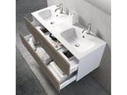 Ensemble de salle de bain double vasque 5 pièces Dekonao chêne cendré DQOK85771