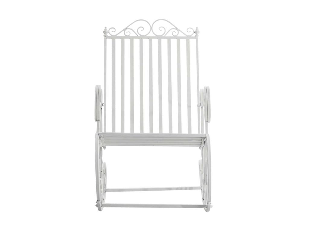 Lot de 2 Fauteuils à bascule - Métal / Métal - Blanc - Dekonao CMGW60906