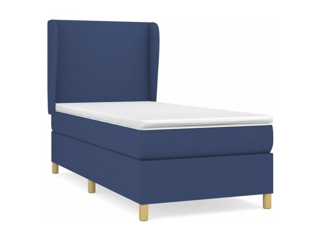 Sommier à Dekonao de lit avec matelas Bleu 90x190 Tissu GAJY29403