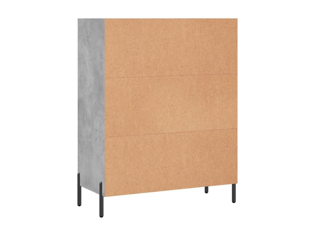 Armoire à étagères gris béton 69.5x32.5x90 cm bois d'ingénierie NLNM89866