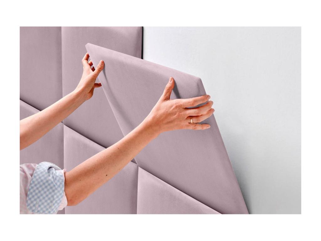 Dekonao Tête delit Tapissée en velours de qualité Dekonao inférieure composée de panneaux autocollants interchangeables pour chambre saumon 135 cm TRRV88152