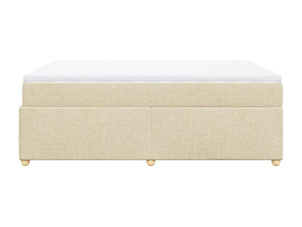 Sommier à Dekonao de lit avec matelas Crème 140x190 cm Tissu REUS06805
