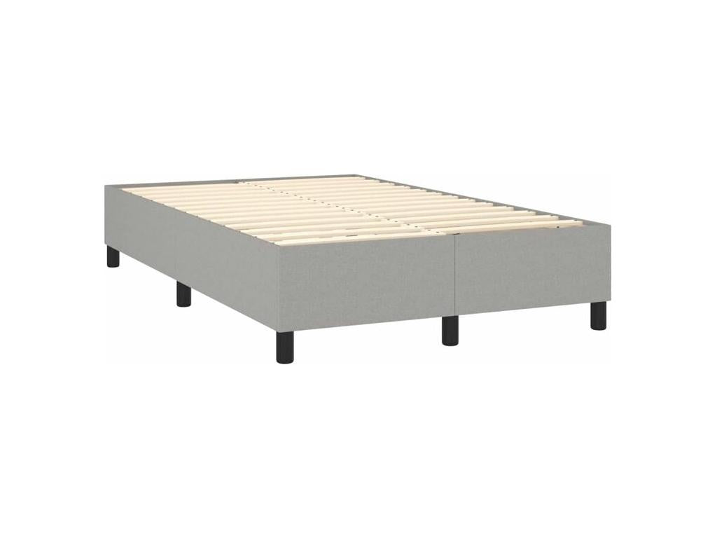 Sommier à Dekonao de lit avec matelas Gris clair 120x200 Tissu UZTT07957