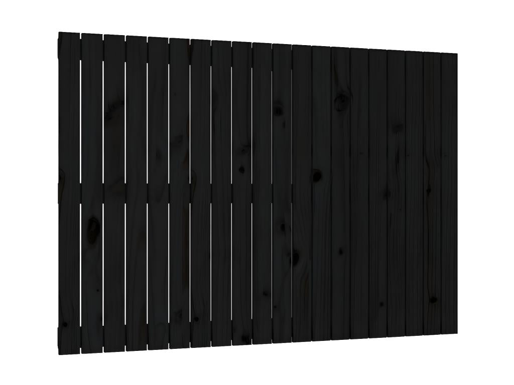 Tête de lit murale Noir 127,5x3x90 cm Bois massif de pin QCWR41515