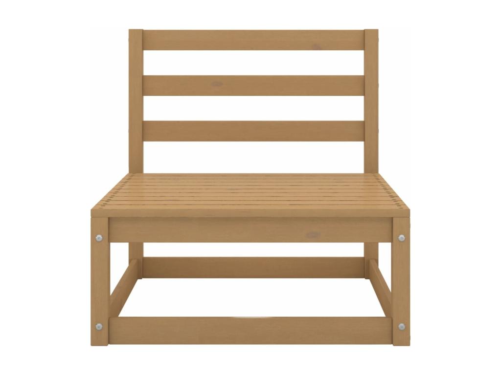 Salon de jardin 8 pcs marron miel bois de pin massif LBPF48519