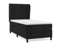Lit à sommier tapissier avec matelas Noir 100x200 cm Velours PNRE64484