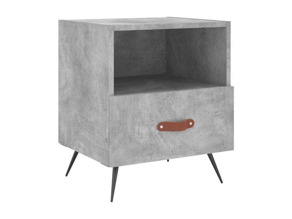 Tables de chevet 2pcs gris béton 40x35x47.5cm bois d'ingénierie XTJE35254