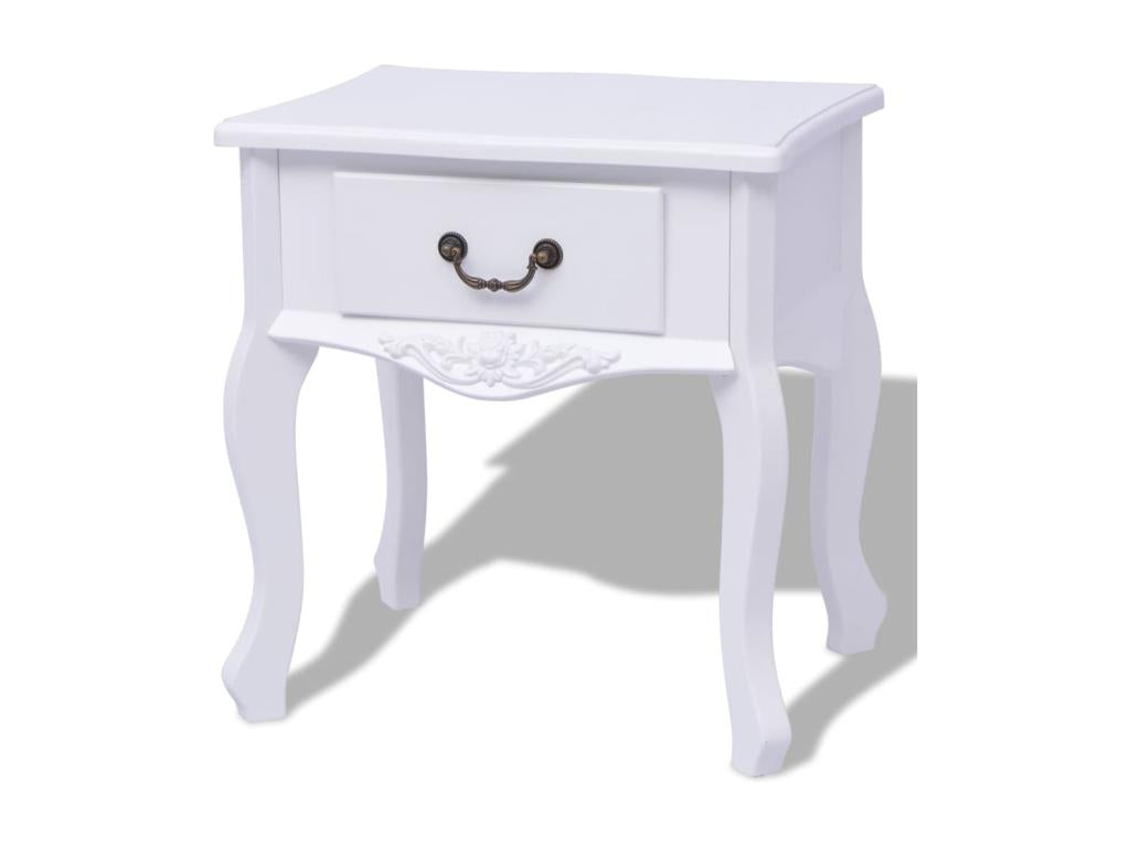 Table de chevet 2 pcs MDF Blanc LQRB76142